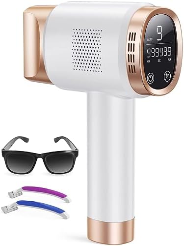 Aopvui At-Home IPL Hair Removal for Women and Men, Permanent Laser Hair Removal 999900 Flashes for Facial Legs Arms Whole Body Treatment