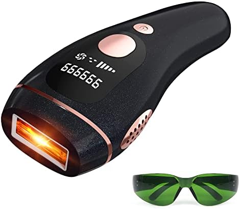 At Home IPL Hair Removal for Women and Men UPGRADED Visible Permanent Laser Hair Removal Device 999,999 Flashes Painless Hair Remover for Face and Body, Corded