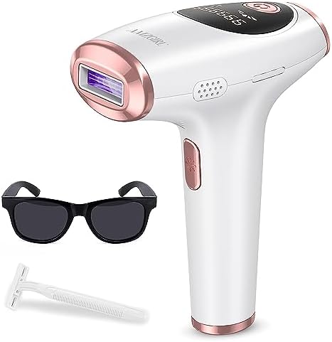 AMZGIRL Laser Hair Removal for Women Men, At-Home Upgraded to 999,999 Flashes Permanent Hair Removal Device on Facial Legs Arms Bikini Line